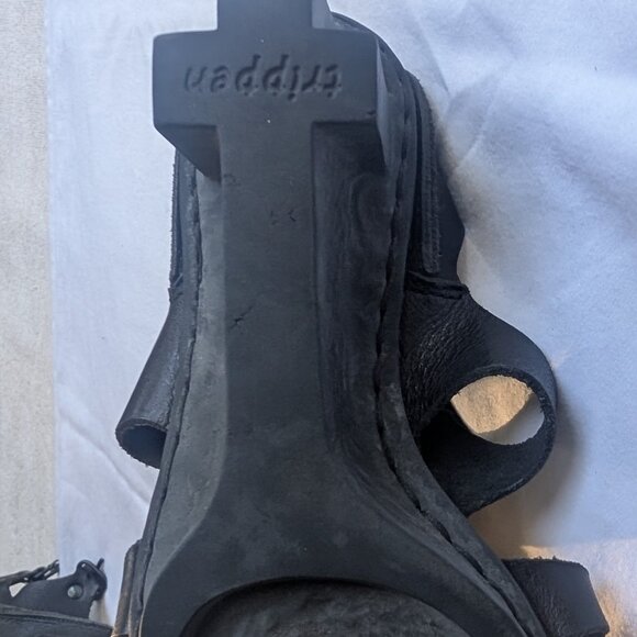 TRIPPEN Tarantula black sandals EXCELLENT condition sz 7.5/38 - Picture 13 of 14
